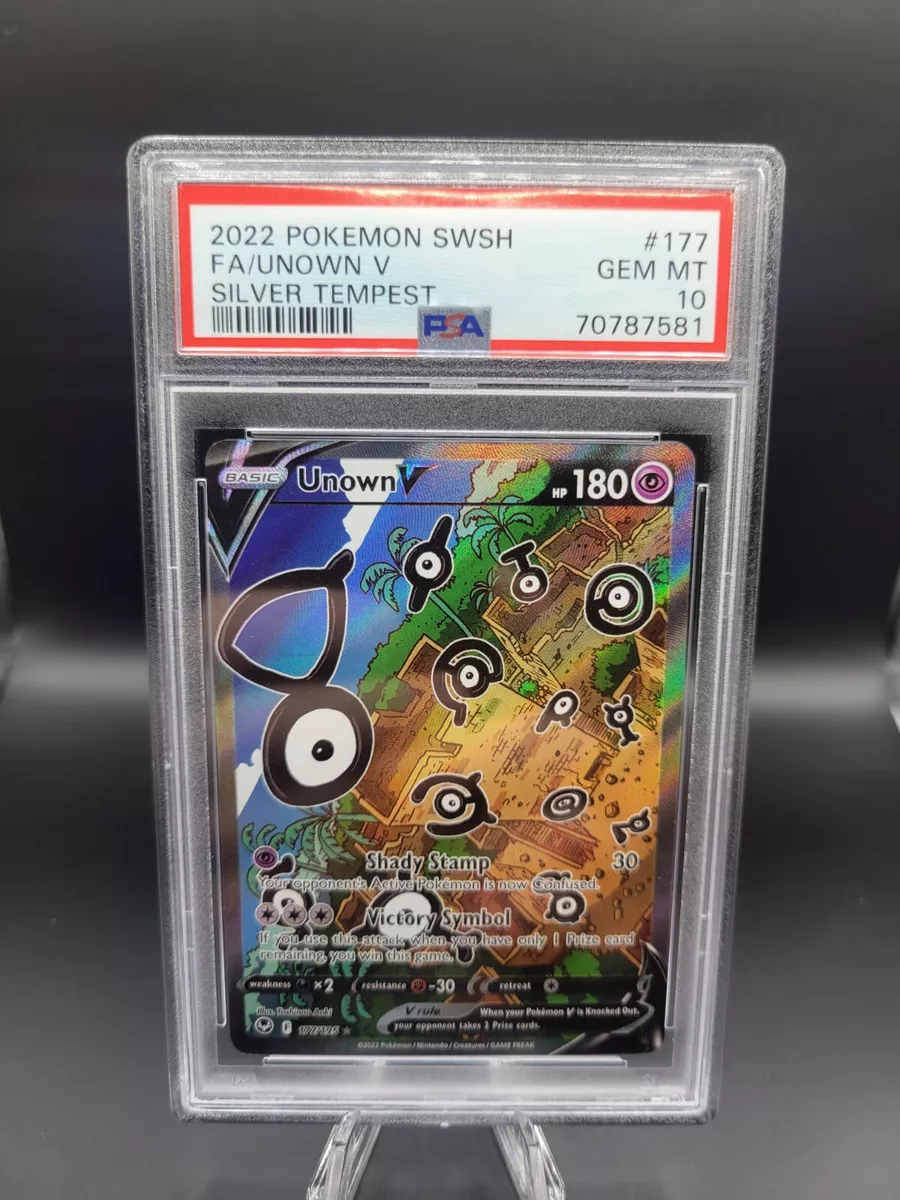 ( UNOWN V ) - Alternate Art (ALT) - Ultra Rare - 177/195 Pokemon Silver  Tempest