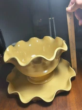 Crate And Barrell Large Flutted Bowl Large Flutted Plate 