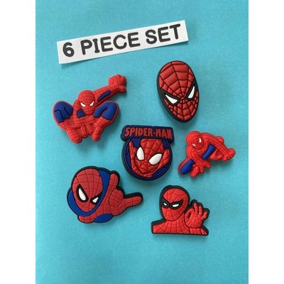 6x Spider-Man Spiderman Spidey Schuh Charms für Crocs Schuhe. PVC Clog Zubehör