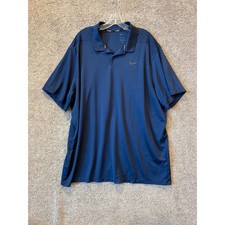 Nike Golf Dri-FIT Polo Shirt Mens 3XL Navy Blue Short Sleeve Performance Top