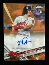2017 Topps Chrome Sapphire Orange Auto /25 #AC-ABE (RC) Andrew Benintendi
