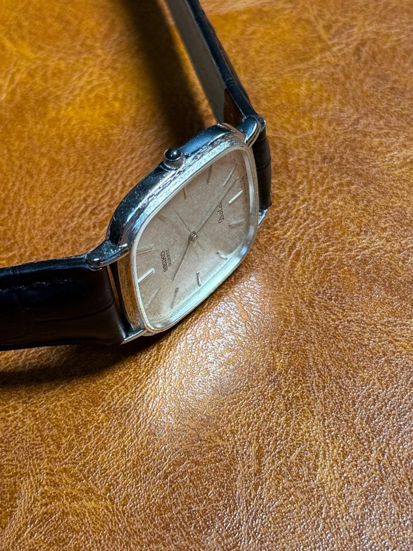 Seiko Dolce Rectangular Watch 1983 Silver Dial & … - image 9