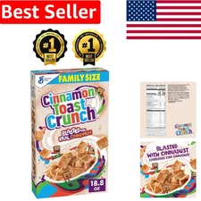 Crispy Cinnamon Cereal, Family Size 18.8 oz - Delicious Whole Grain Breakfast
