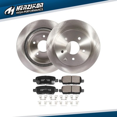 Rear Disc Brake Rotors & Ceramic Brake Pads for Nissan 350Z/Rogue/ Infiniti G35