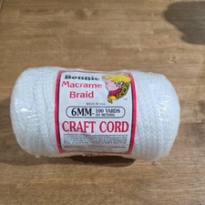Bonnie Macrame Craft Cord 6mmX100yd White