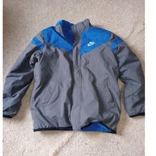 Kids Nike Reversible Jacket Zipper Blue/Grey Outdoors