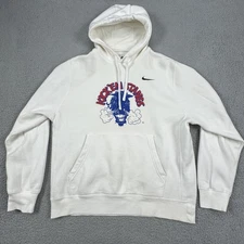 SMU Mustangs Nike Hoodie Mens Large White Football Kick Em Stangs  Pullover