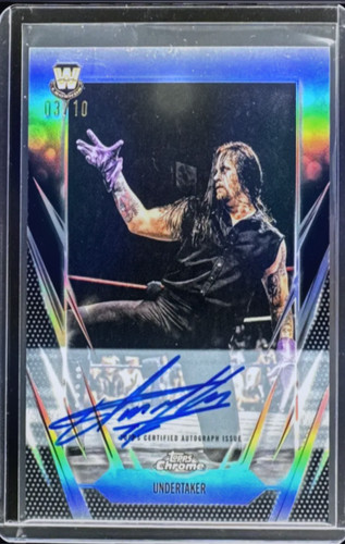 2026 Topps Chrome WWE Undertaker Autograph Black Refractor /10 Dead Man!!!!