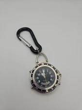 Eddie Bauer EBTECH Analog Digital Pocket Watch Men Rotating Bezel Untested Clean