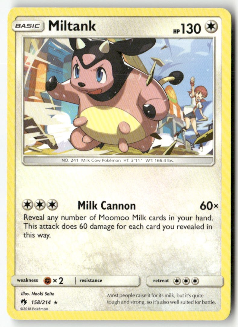 Miltank 158/214 Rare Lost Thunder Pokemon Lightly Played