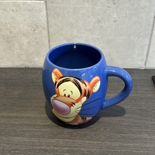Disney Tams Tigger Large Blue Barrel Ceramic Coffee Tea Mug Winnie the Pooh