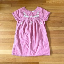 Garnet Hill Kids Red Embroidered Floral Cotton Beach Pool Vacation Cover Up 14