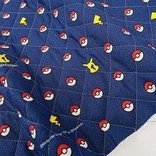 Pokemon Ball Pattern Quilted Sheeting 50cm Unit Fabric