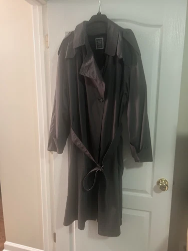 VINTAGE Christian Dior Monsieur Cappotto Uomo Pioggia Trench Repellente Antipioggia Macchia 44R