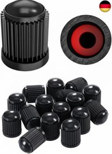 Ventilkappen für Auto-Reifen, Schwarz, 12 Stück, Universal Ventilabdeckungen f