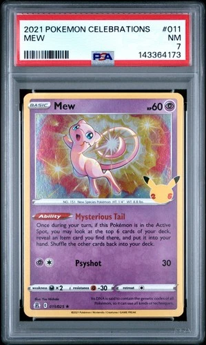 2021 POKEMON CELEBRATIONS #011 MEW PSA 7