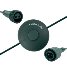 6Ft Christmas Tree Power Cord Connector 5/8in 15mm Foot Switch Change Light Mode