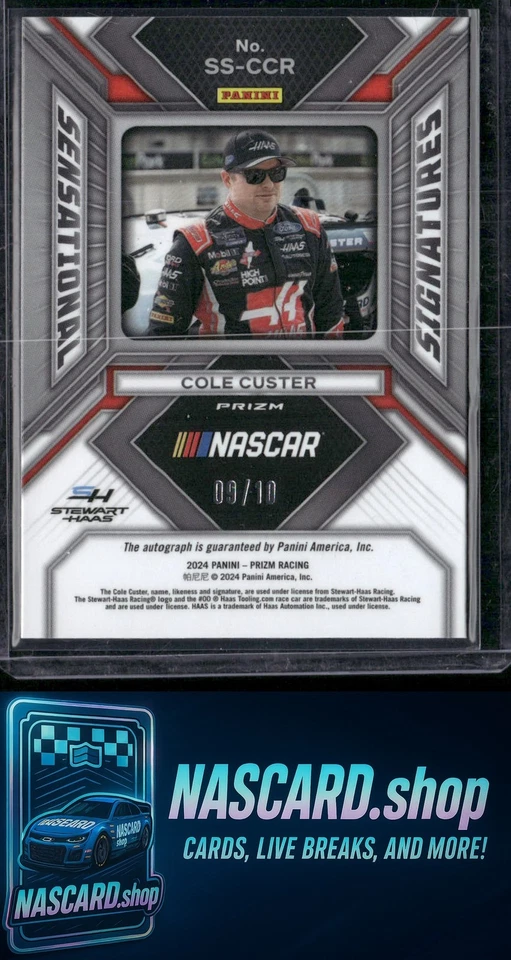 2024 Panini Prizm #SS-CCR Cole Custer Sensational Signatures Gold #/10 - Image 2 of 2