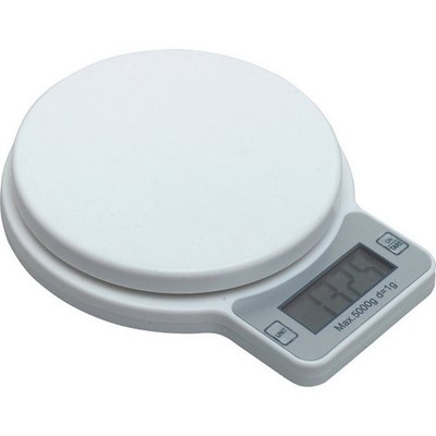 Digitale Küchenwaage für Zuhause weiß Kunststoff elektronische Waage Kapazität 5 kg/11 lbs