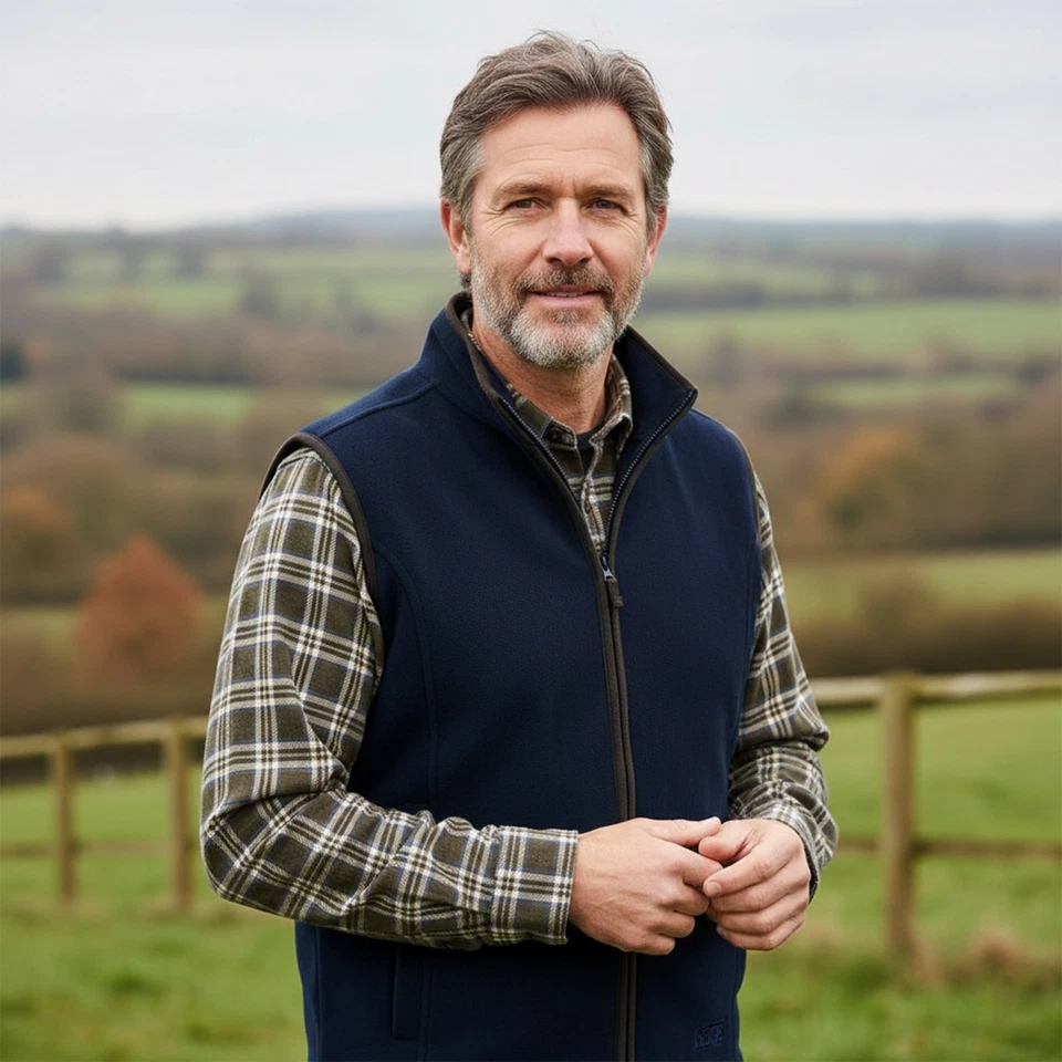 Game Mens Stanton Premium Anti-Pill Vest Country Fleece Gilet Warm Bodywarmer - Image 4 of 4