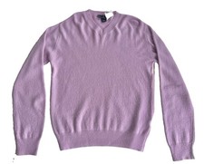 SZ 8-10 Oscar De La Renta Cashmere Wool Unisex Purple Pullover Luxury Sweater