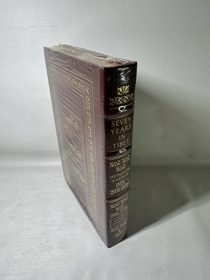 ORIGINAL SEAL! Seven Years in Tibet 2x SIGNED Heinrich Harrer w/COA Easton Press - Image 2 of 4