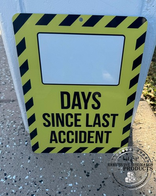 #ad Days Since Last Accident Safety Sign – Aluminum Workplace Safety Board $19.99