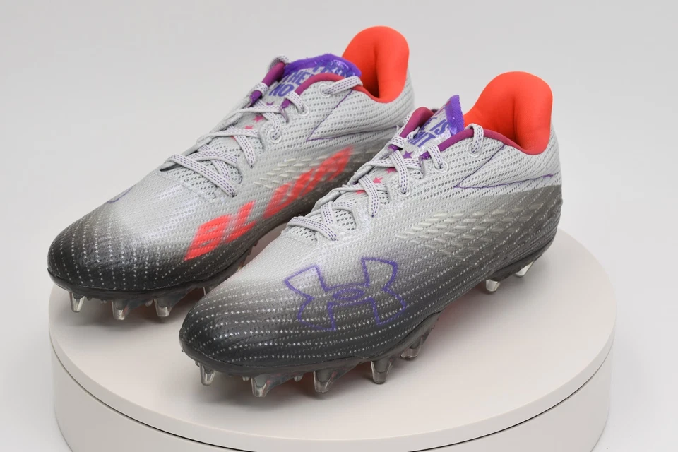 Under Armour UA Blur Smoke MC Women’s Football Cleats Grey/Purple 3025123-100 - Image 4 of 4