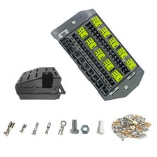 Relay Fuse Block Box 10 Relay Slots 40 ATC/ATO Fuse Slots 12V-24V for Car
