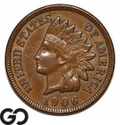 1906 Indian Head Cent Penny, Choice AU++