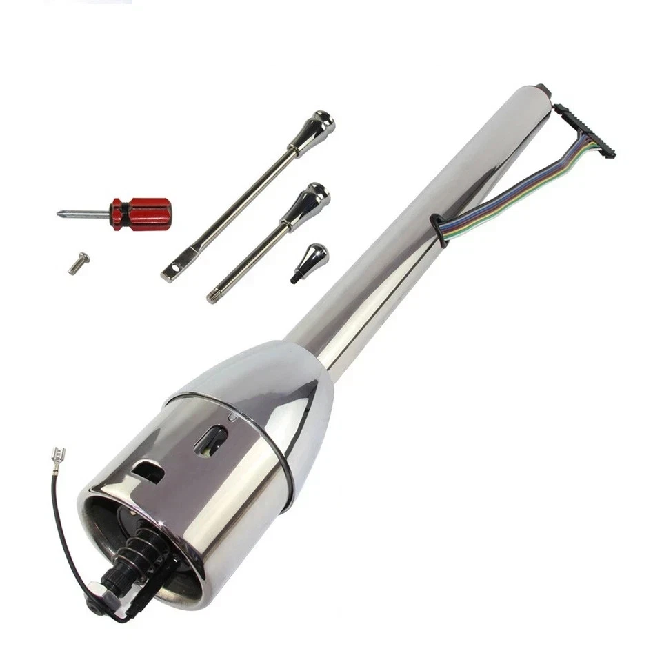 1967 1968 Chevy Chevelle El Camino 32" Chrome Tilt Steering Column Floor Shift — 第 4/4 张图片