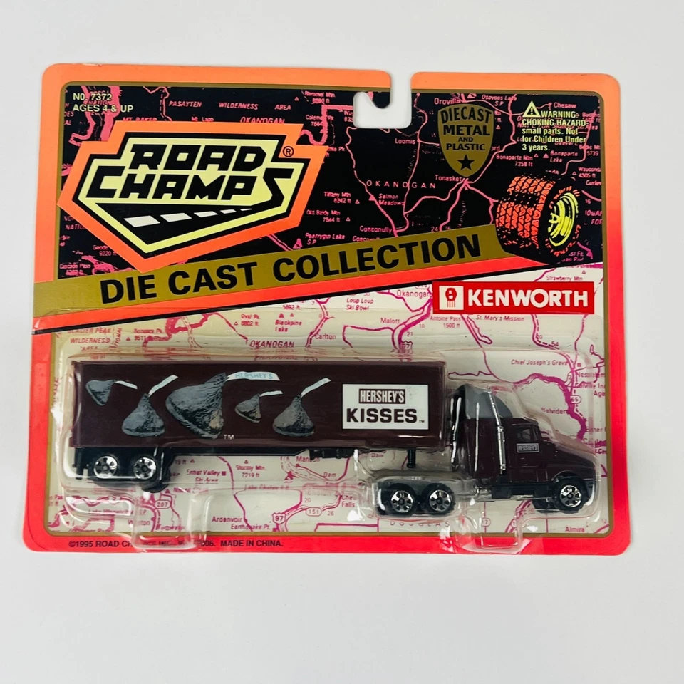 Camiones Kenworth Road Champs escala 2 HO Hershey’s Kisses Shurfine entrega semi Foto 2 de 4