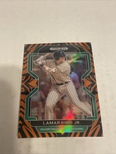 2022 Prizm Draft Picks Lamar King Jr #PDP120 Tiger Stripe Prizm SP#/99 Padres