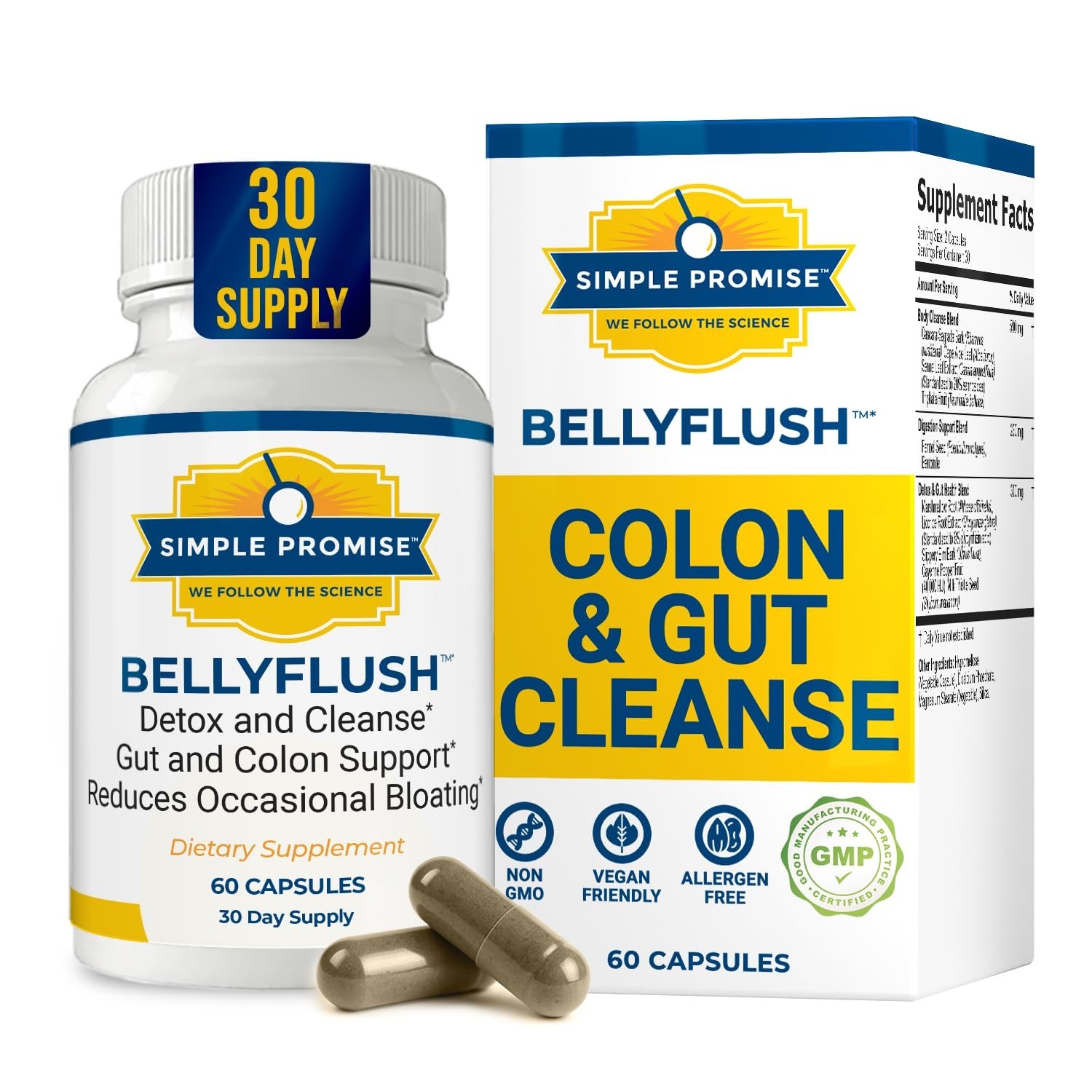 Simple Promise BellyFlush - Detox and Colon Cleanse Supplement - Milk Thistle...