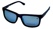 Timberland Men Sunglass Matte Black Plastic Square Blu Polarized Lens TB7153 91D