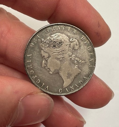 Canada - 1870 Silver 50 Cents - Popular - Picture 4 of 5