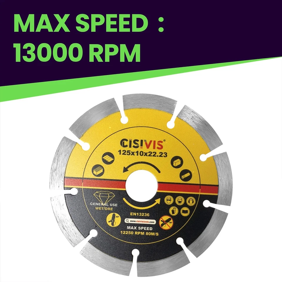 3x 125mm 5" Diamond Angle Grinder Grinding Stone Brick Concrete Cutting Disc 3 - Image 4 of 4