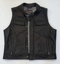 Tourmaster Renegade Genuine Leather Motorcycle Vest Size Men's Large Read