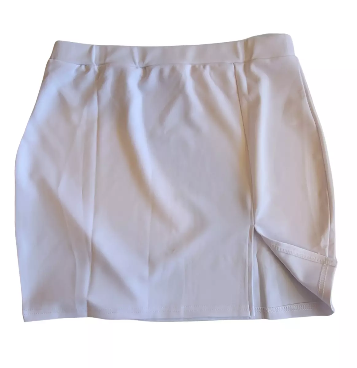 White split hem skirt cheap