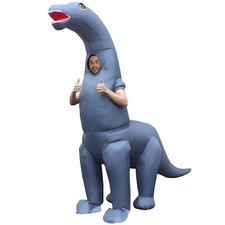 Inflatable Diplodocus Costume Adult Dinosaur Blow Up Dino Fancy Dress Halloween