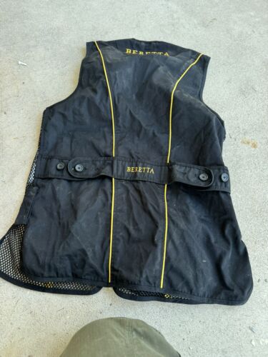 Beretta Vest Mens L Black Utility Zip Pockets Mesh Hunting Shooting Used Once - Picture 3 of 5