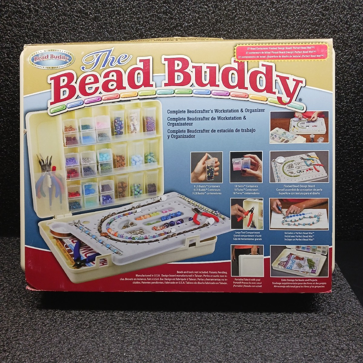 Bead Buddy Travel Work Storage Case w/ Bead Design Board 18