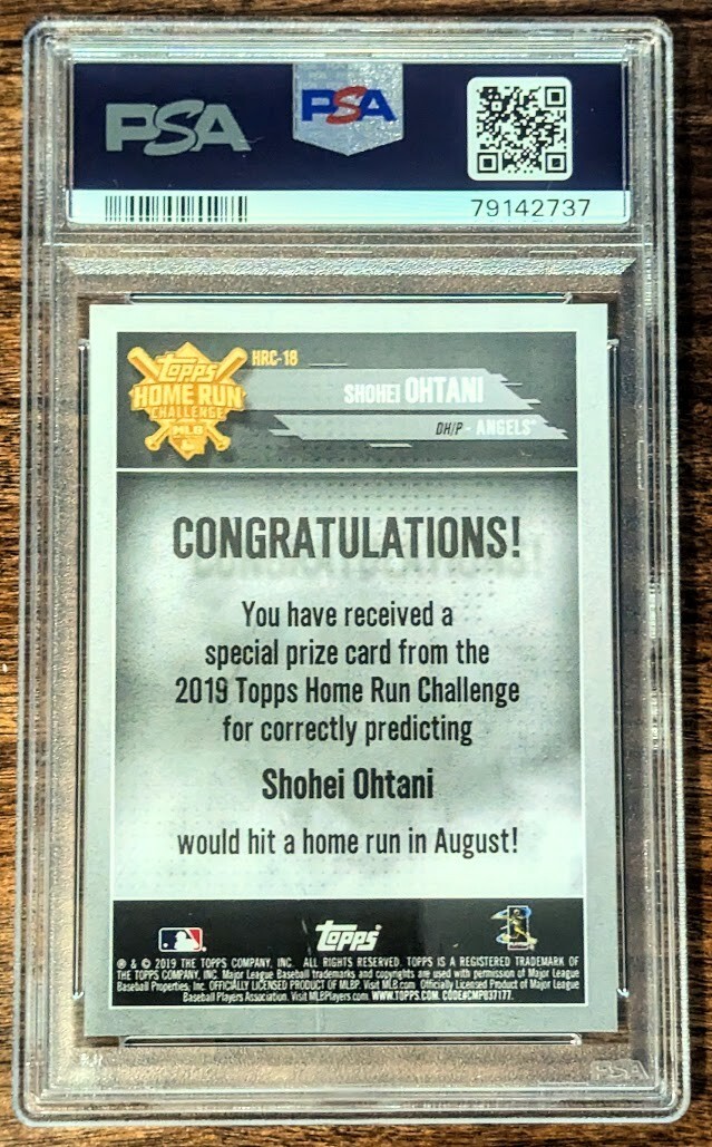 SHOHEI OHTANI 2019 Topps #HRC18 Home Run Challenge Winner