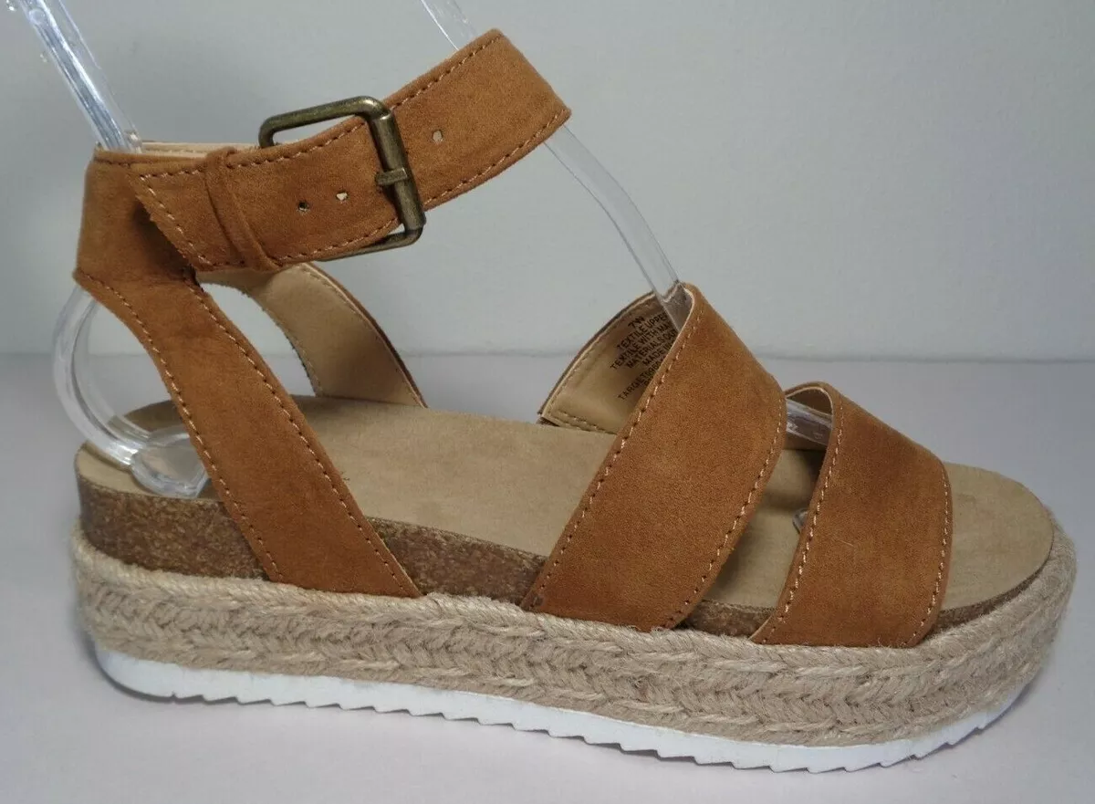Universal Thread Size 7 W Wide AGNES Cognac Sandals New Women s Shoes