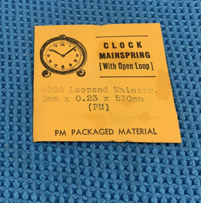 MainSPRING #308 OPEN LOOP (3MM X 0.23 X 530MM) NOS (LEC 211-41X) L