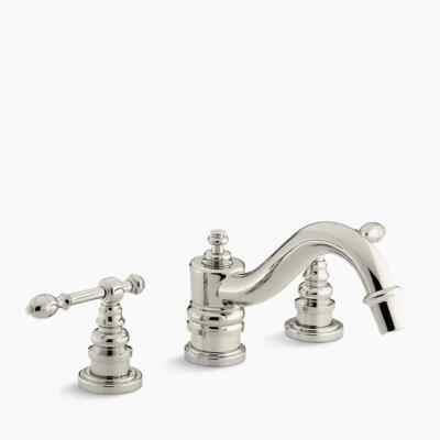 KOHLER K-T6906-4-SN IV Georges Brass Deck Mount Bath Faucet Trim Polished Nickel