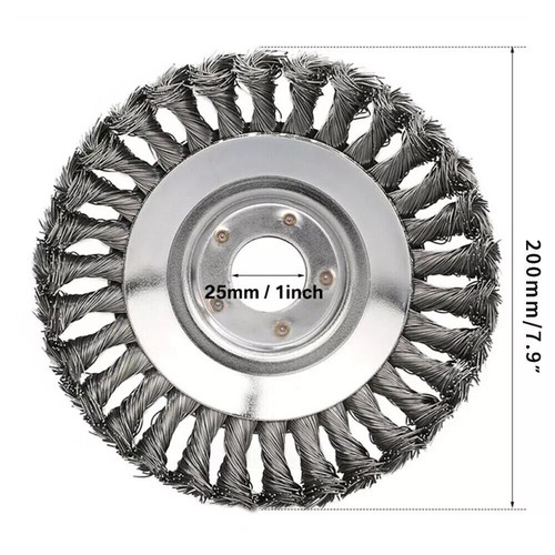 8" Trimmerkopf Rasentrimmer Werkzeuge Stahldraht Rad Garten Unkrautbürste Adapter - Bild 6 von 9