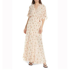 New Women's Reformation Winslow Gorgeous Flowy Floral Wrap Maxi Dress Audrey XS