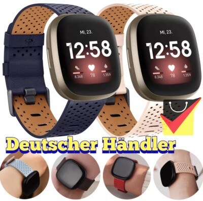 Echtleder Armband für Fitbit Versa 4/3 und Sense/Sense 2 PASST! band watch strap