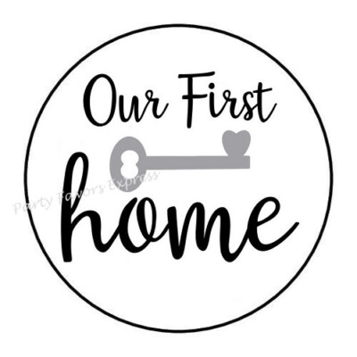 2cm 32x Sticker Decal Letter Post Our First House Colourful Round R1912